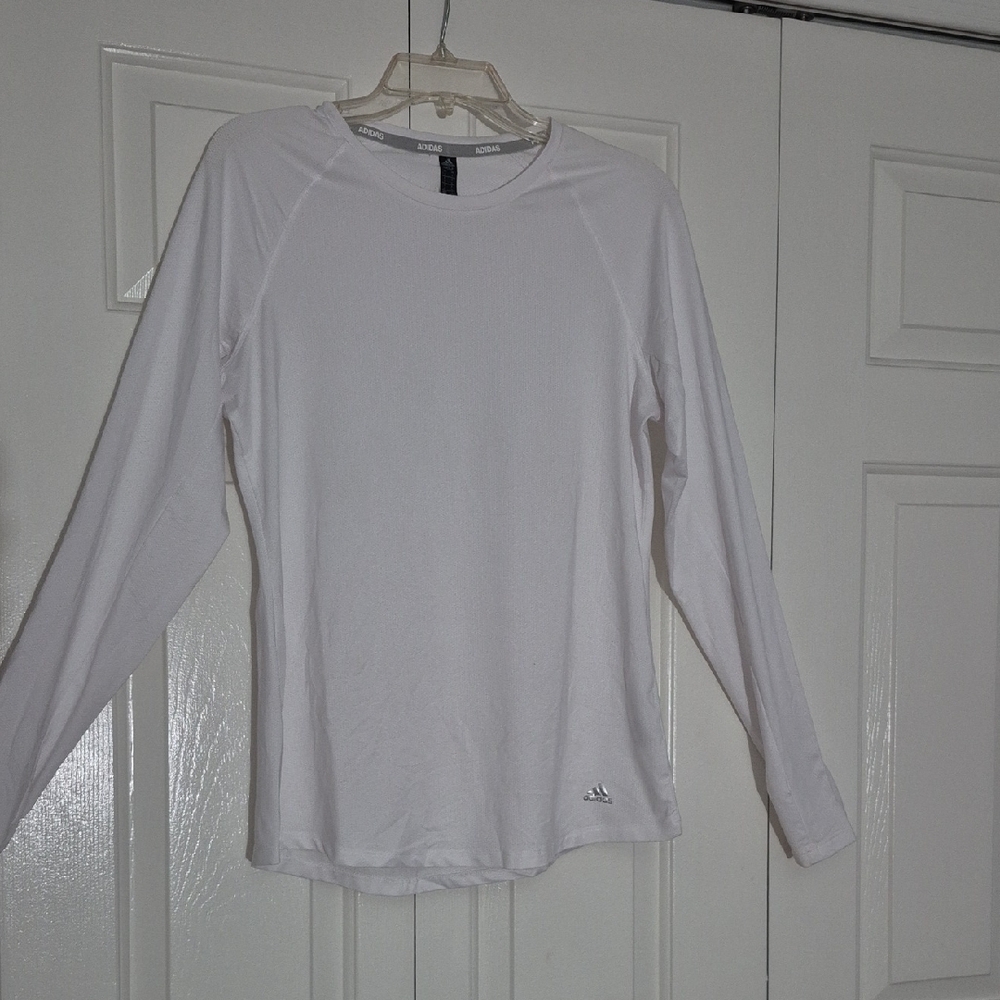 EUC Adidas Women's White Long Sleeve Golf Tee